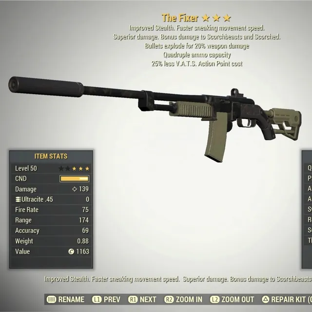 Weapon Qe Fixer Fallout Game Items Gameflip