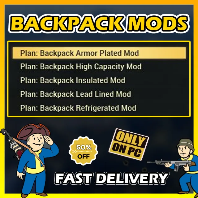 Backpack Mods Fallout Game Items Gameflip