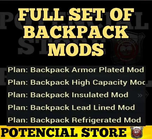 All Mods Backpack Fallout Game Items Gameflip