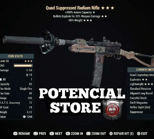 Qe Radium Rifle Fallout Game Items Gameflip