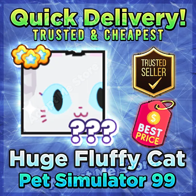 Pet Simulator Huge Fluffy Cat Roblox Game Items Gameflip