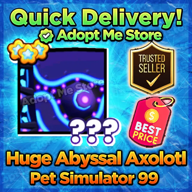 Pet Simulator Huge Abyssal Axolotl Roblox Game Items Gameflip