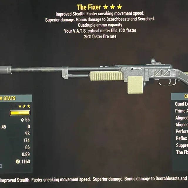 Weapon Quad Ffr Crit Fixer Fallout Game Items Gameflip