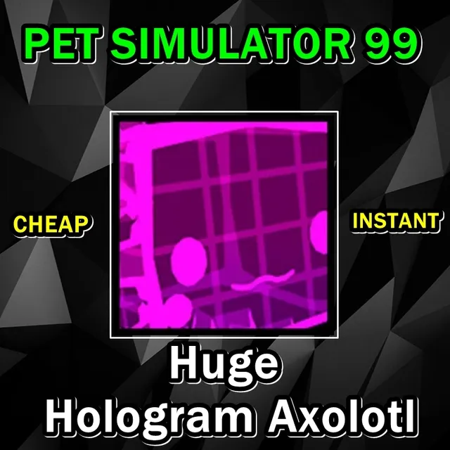 Huge Hologram Axolotl Roblox Game Items Gameflip