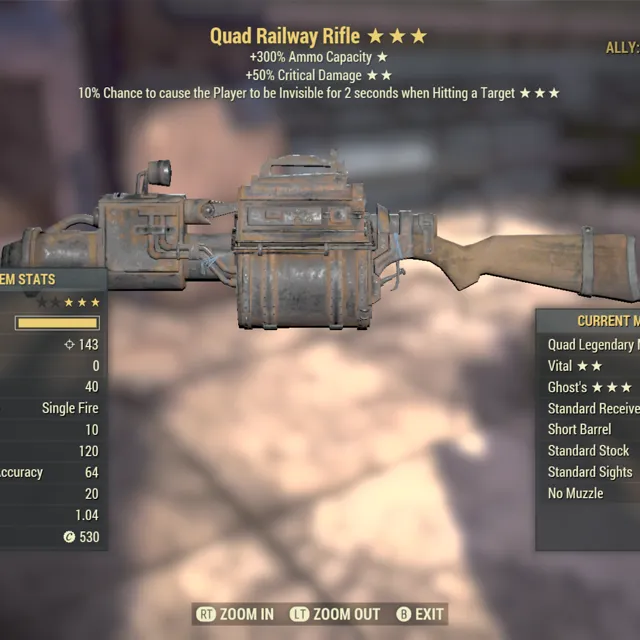 Q50c Railway Rifle Fallout 76 Game Items Gameflip