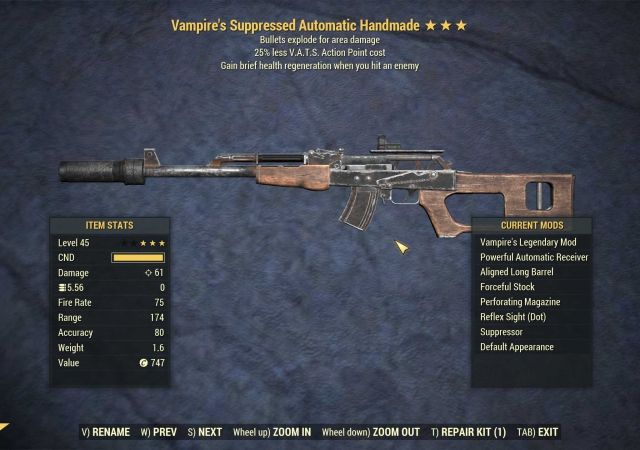 Vampire S Explosive Handmade Less Vats Ap Cost Game Items