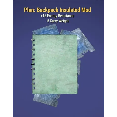 X10 Plan Backpack Insulated Mod Fallout 76 Game Items Gameflip