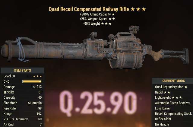 Weapon Q2590 Railway Rifle Game Items Gameflip