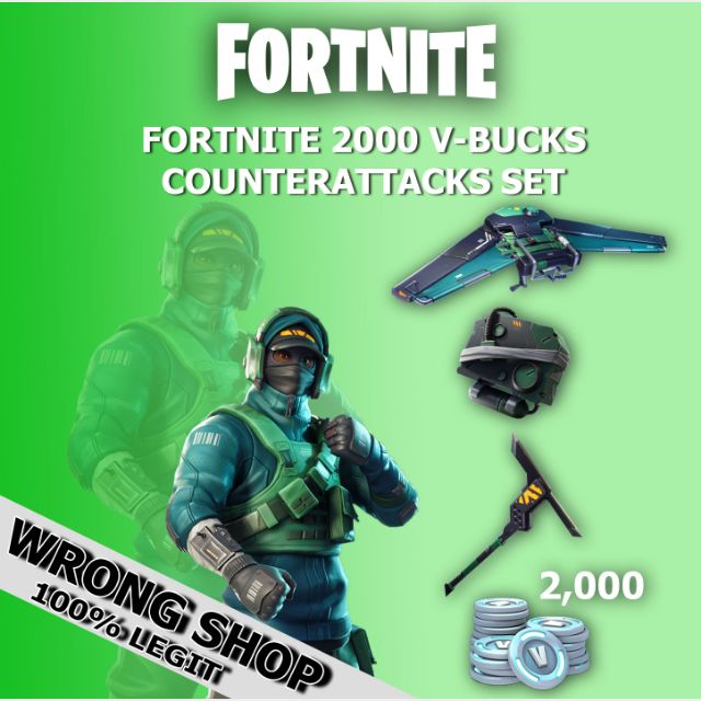 Fortnite Counterattack Set + 2000 V-Bucks KEY - Other Games - Gameflip