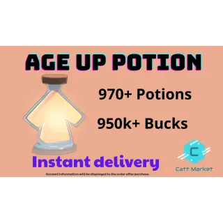 Age up potion account | bucks account 