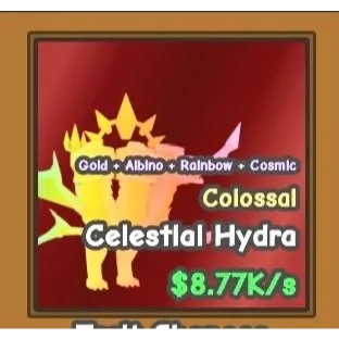 Catch and Tame | Colossal Celestial Hydra (Mythical) Lvl 10 | Rainbow, Gold & Albino Mutation