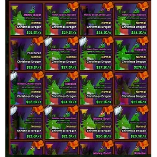 Catch and Tame | 3 Christmas Dragon Normal Size Packs 