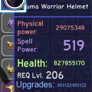 Blue Akuma Warrior Helm