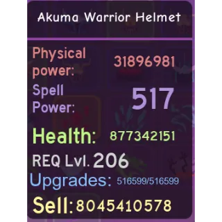 God Pot Purple Akuma Warrior Helmet