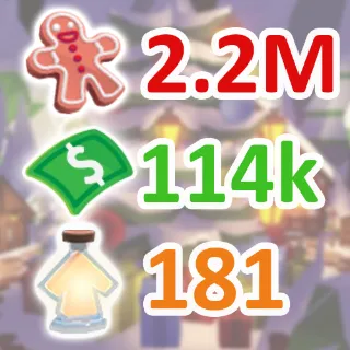 2.2 MILLION GINGERBREAD ADOPT ME CHRISTMAS EVENT BUCKS AGE-UP POTION