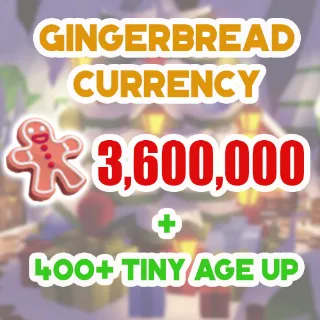 3.6 MILLION GINGERBREAD ADOPT ME CHRISTMAS EVENT 400+ TINY AGE-UP POTION