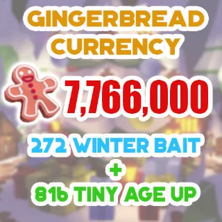 7.7 MILLION GINGERBREAD ADOPT ME CHRISTMAS EVENT 816 TINY AGE-UP POTION 272 WINTER BAIT