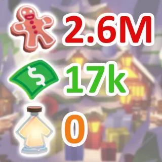 2.6 MILLION GINGERBREAD ADOPT ME CHRISTMAS EVENT BUCKS AGE-UP POTION