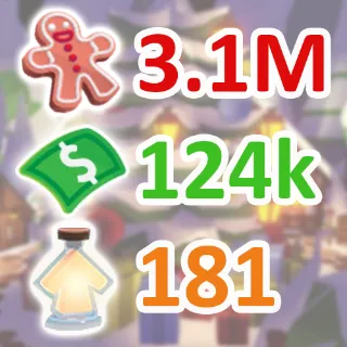 3.1 MILLION GINGERBREAD ADOPT ME CHRISTMAS EVENT BUCKS AGE-UP POTION