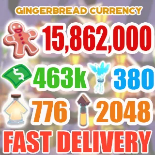 15.8 MILLION GINGERBREAD ADOPT ME CHRISTMAS EVENT 776 AGE-UP POTION 463K BUCKS