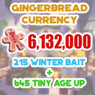 6.1 MILLION GINGERBREAD ADOPT ME CHRISTMAS EVENT 645 TINY AGE-UP POTION 215 WINTER BAIT