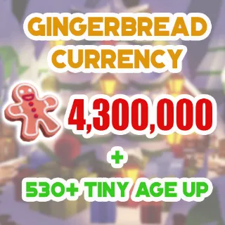 4.3 MILLION GINGERBREAD ADOPT ME CHRISTMAS EVENT 530+ TINY AGE-UP POTION