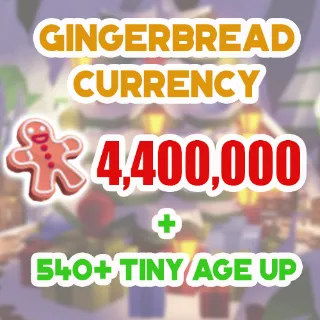 4.4 MILLION GINGERBREAD ADOPT ME CHRISTMAS EVENT 540 TINY AGE-UP POTION 63 WINTER DEER BAIT