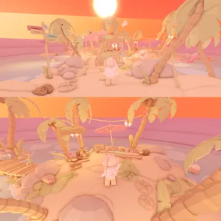 Pastel Sunset Tropical Island | Cute Aesthetic Adopt Me Build 🌴🌅