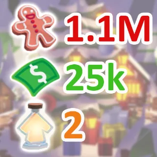 1.1 MILLION GINGERBREAD ADOPT ME CHRISTMAS EVENT BUCKS AGE-UP POTION