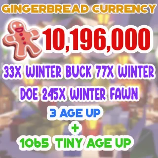 10.1 MILLION GINGERBREAD ADOPT ME CHRISTMAS EVENT 1065 TINY AGE-UP POTION 3 AGE-UP