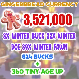 3.5 MILLION GINGERBREAD ADOPT ME CHRISTMAS EVENT 360 TINY AGE-UP POTION