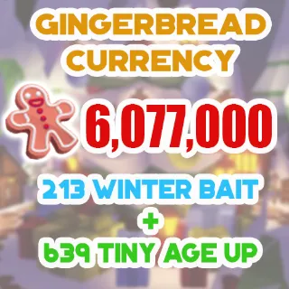 6 MILLION GINGERBREAD ADOPT ME CHRISTMAS EVENT 639 TINY AGE-UP POTION 213 WINTER BAIT