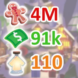 4 MILLION GINGERBREAD ADOPT ME CHRISTMAS EVENT BUCKS AGE-UP POTION