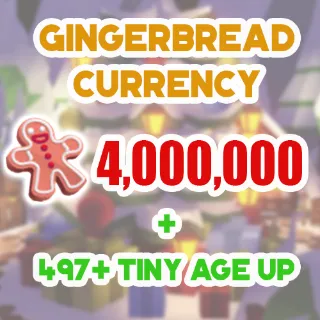 4 MILLION GINGERBREAD ADOPT ME CHRISTMAS EVENT 497+ TINY AGE-UP POTION