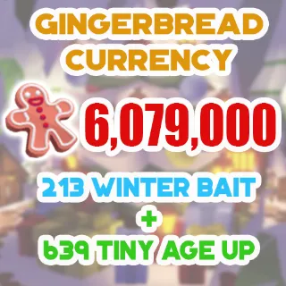 6 MILLION GINGERBREAD ADOPT ME CHRISTMAS EVENT 639 TINY AGE-UP POTION 213 WINTER BAIT