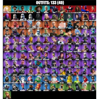 💥 Premium Fortnite Account | 133 skin |  Spider-Verse, Eminem, MrBeast, Marvel & Anime Skins ⚡