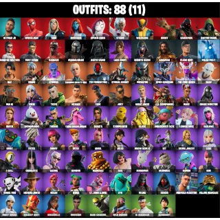 💥 Premium Fortnite Account | 88 Skins |  1050V-Bucks 💸 | Spider-Man, Neymar Jr, Darth Vader, Thor, Wolverine & More! ⚡