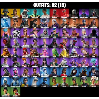 💥 Fortnite Account | 82 Skins | Full Access |  900 V-Bucks 💸 | Spider-Man, Carnage, Mandalorian, Predator, Lara Croft & More! ⚡