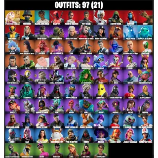 💥 Premium Fortnite Account | 97 Skins | Spider-Gwen, Deadpool, Tony Stark, Doom Slayer, Solid Snake & More! ⚡