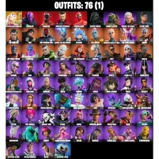 💥 Fortnite Account | 76 Skins | Full Access | PSN/XBOX/PC | 1650V-Bucks 💸 | Spider-Gwen, Carnage, Doom Slayer, Geralt & More! ⚡