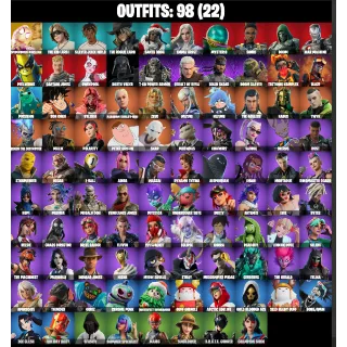 💥 Premium Fortnite Account | 98 Skins |  100 V-Bucks 💸 | Spider-Gwen, Darth Vader, Goku, Doom Slayer, Geralt & More! ⚡