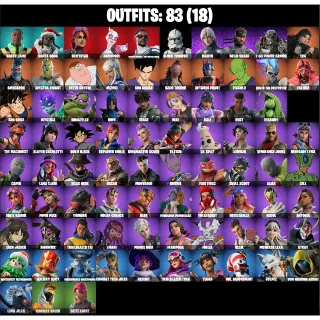 💥  Fortnite Account | 83Skins |  Collabs 💸 | [Khaby Lame, Solid Snake, Son Goku, Optimus Prime, Gwenpool, Peter Griffin] ⚡