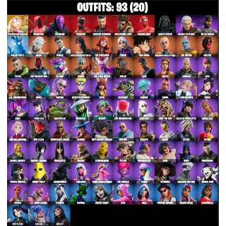 💥 Premium Fortnite Account | 93 Skins | 700 V-Bucks 💸 | Spider-Gwen, Deadpool, Darth Vader, Midas, Naruto, Goku & More! ⚡