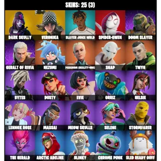 🔥👑 FORTNITE ACCOUNT | DOOM SLAYER 💀 GERALT ⚔️ | SPIDER-GWEN 🕷️ | 25 SKINS | FA 🔓
