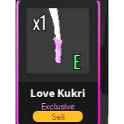 Da hood Love Kukri knife skin