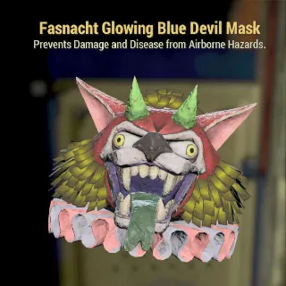 Glowing Blue Devil Mask
