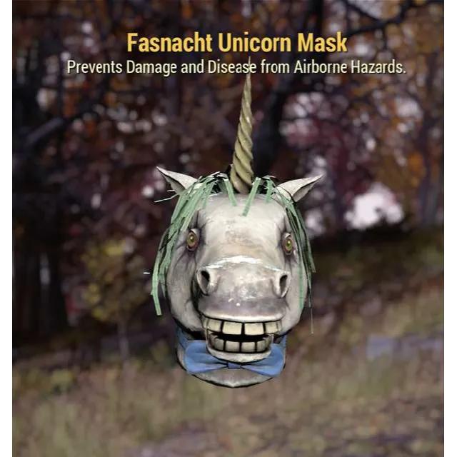 Fasnacht Unicorn Mask - Fallout 76 Game Items - Gameflip