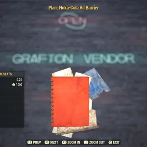 Plan | Nuka cola ad barrier