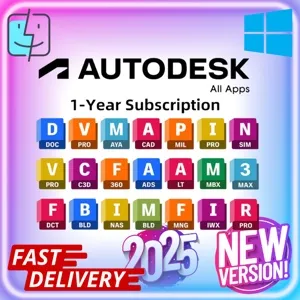 Autodesk 2025 All Apps - 1 Year - AutoCAD, Revit, Maya, 3ds MAX And More...