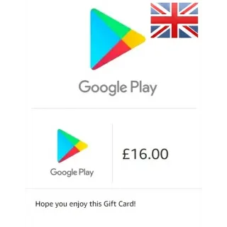 £16 Gift Card Google Play UK    ***SUPER KAWABOONGA DEAL***